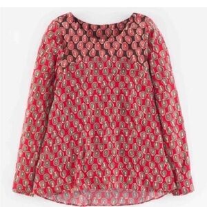 BODEN SALE Boden Groovy Swing Top 4 Red Printed